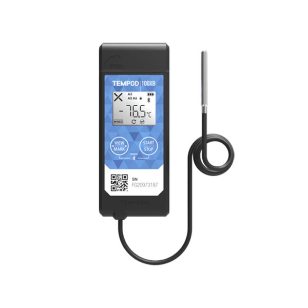 TEMPOD 100XB External RTD Probe Bluetooth USB PDF Temperature Data Logger