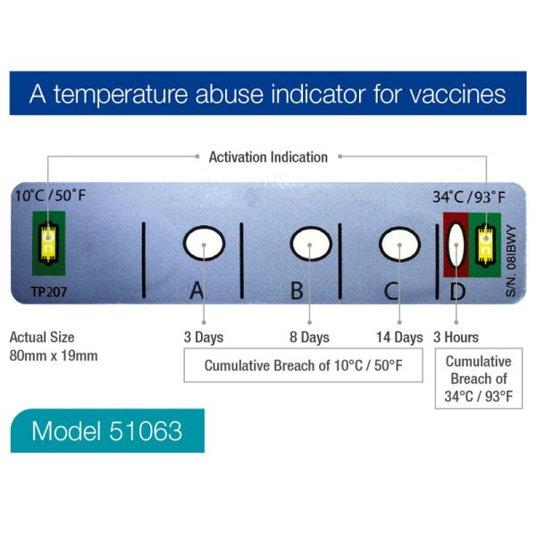 DeltaTrak-Seafood label Rise time temperature 50 per pack-51063 - Image 2