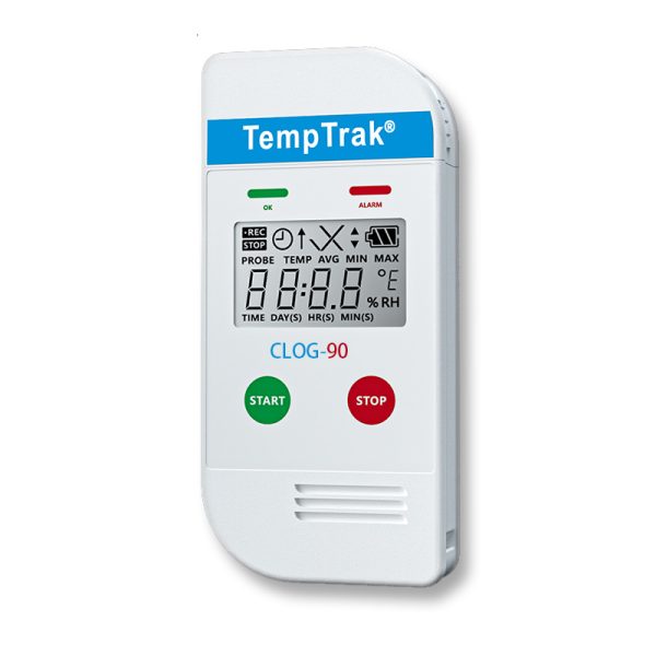 Disposable Dry Ice Temperature Logger (Built-in Sensor) TempTrak Logo-90