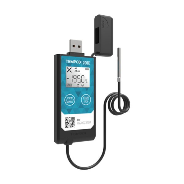 TEMPOD 200X External RTD Probe Extremely Low Temperature USB PDF Temperature Data Logger