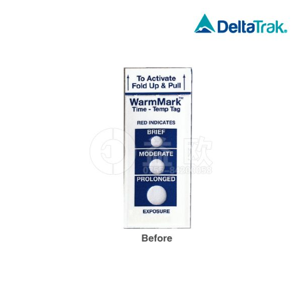 DeltaTrak-WarmMark warm temperature time temperature sticker 10 per pack-51014