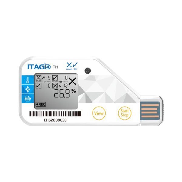 ITAG®4 TH Disposable USB PDF Temperature and Humidity Recorder