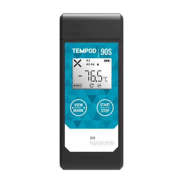 TEMPOD 90S Disposable built-in sensor dry ice temperature recorder