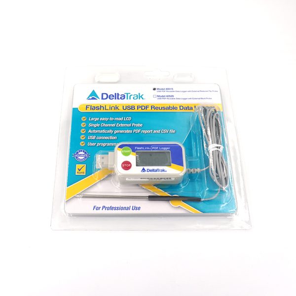 DeltaTrak  reuse FlashLink USB PDF Single temperature data recorder Narrow tip probe  40515 - Image 6