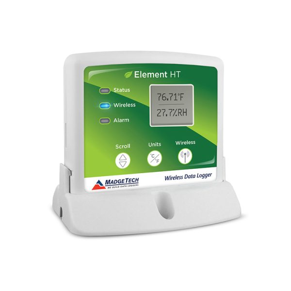 MADGETECH is a wireless temperature and humidity data logger for agricultural applications. Element HT