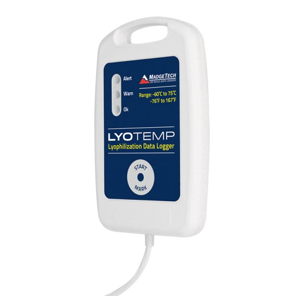 MADGETECH-LYOTEMP is an ultra-low temperature data logger that can record temperatures as low as -60 °C (-76 °F).