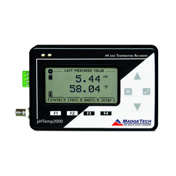 MADGETECH- is a pH and temperature data logger. Includes standard calibration certificate.PHTEMP2000