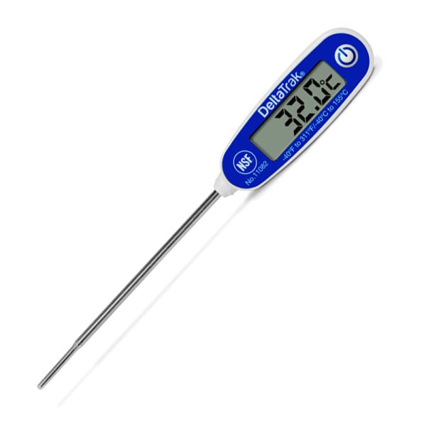 DeltaTrak.FlashCheck® Jumbo Display Auto-Cal Blunt Probe Thermometer-11082