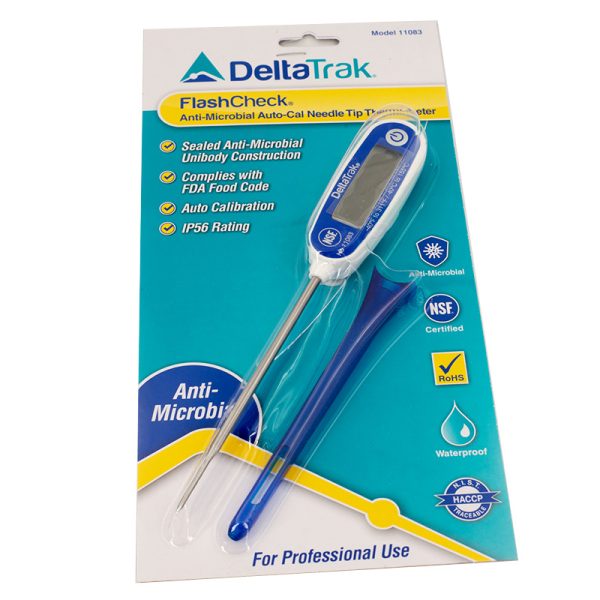 DeltaTrak  Large screen display automatic calibration Antimicrobial Needle Probe Thermometer  11083 - Image 5