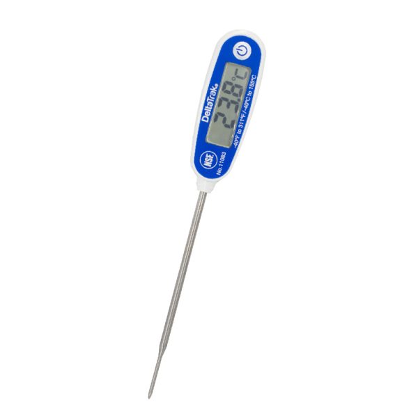 DeltaTrak  Large screen display automatic calibration Antimicrobial Needle Probe Thermometer  11083