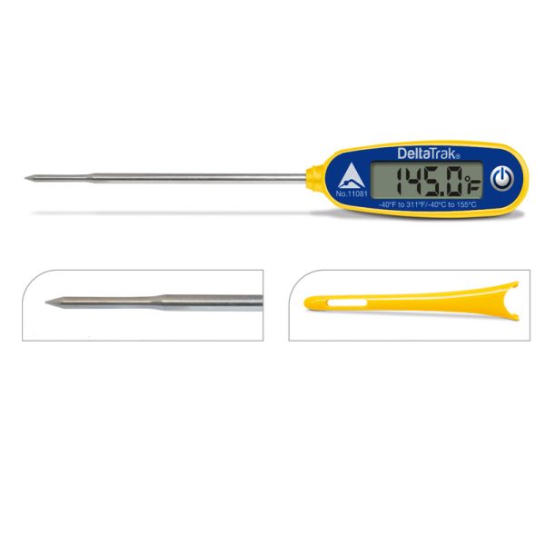 DeltaTrak   Jumbo Display Auto-Cal Reduced Tip Probe Thermometer  11081 - Image 3