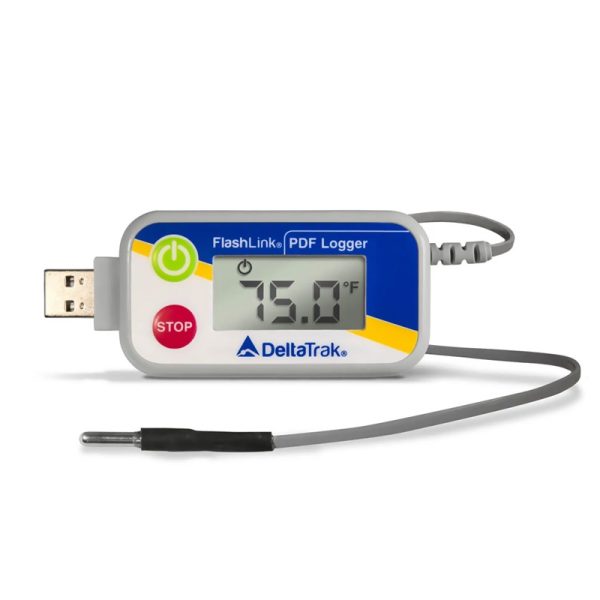 DeltaTrak.FlashLink® USB PDF Reusable Data Logger with External Blunt Tip Probe-40520