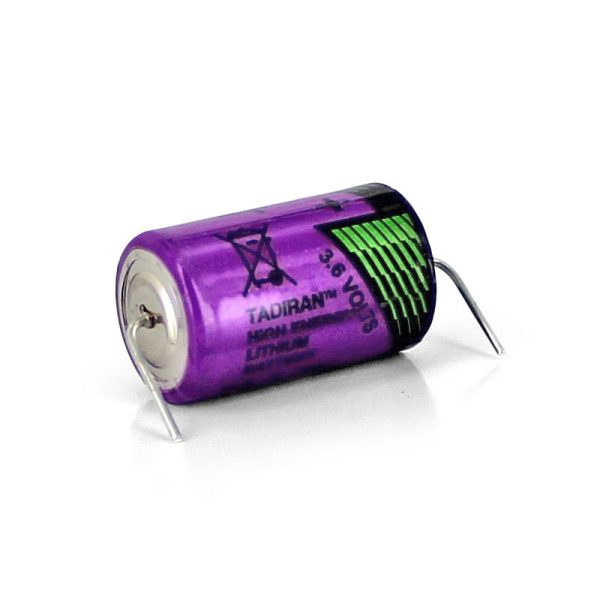 MADGETECH-3.6V Lithium Battery, 1/2 AA, Axial Leads, -40 °C to +80 °C. TL-2150 LITHIUM BATTERY