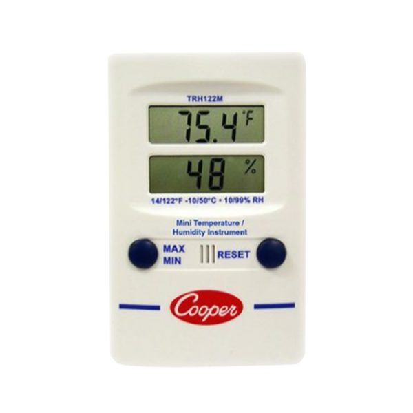 Cooper-Atkins  Digital Temperature & Humidity Dual Display Mini Wall Thermometer TRH122M