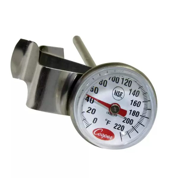 Cooper-Atkins-Espresso Thermometer w/ Clip 1" Dial 5" Stem NSF 0/220°F-1236-70-1 - Image 2