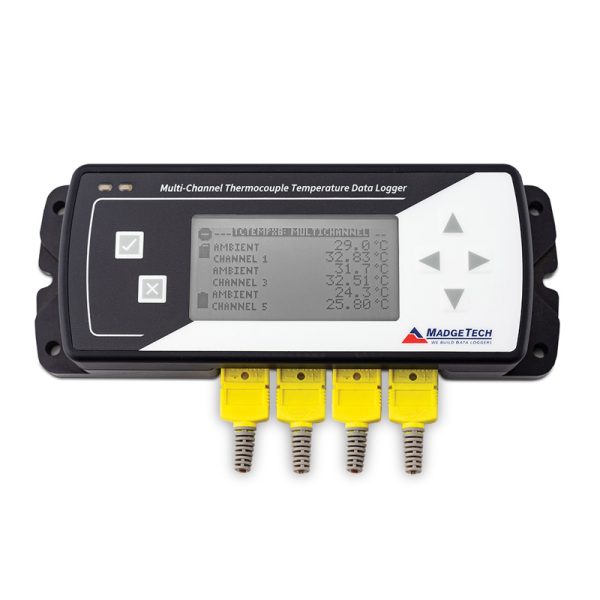 MADGETECH includes a 4 and 8 channel thermocouple-based temperature data logger with LCD screen for real-time monitoring.TCTempXLCD